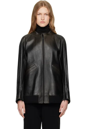 The Row Brown Kengia Leather Jacket