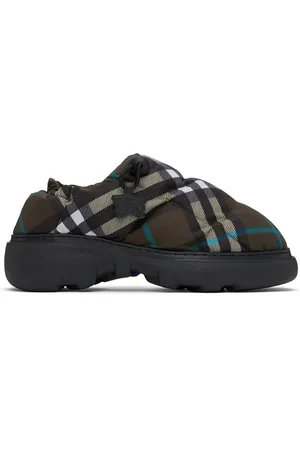 Burberry Brown Check Nylon Pillow Loafers