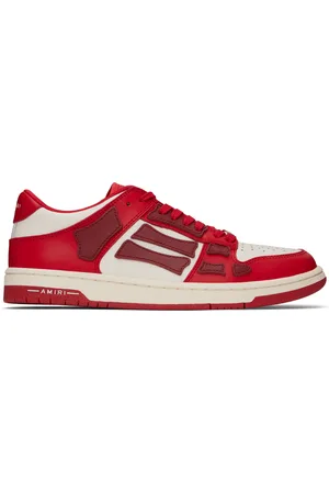 AMIRI White & Red Skel-Top Low Sneakers