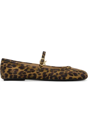Gianvito Rossi Brown Carla Ballerina Flats