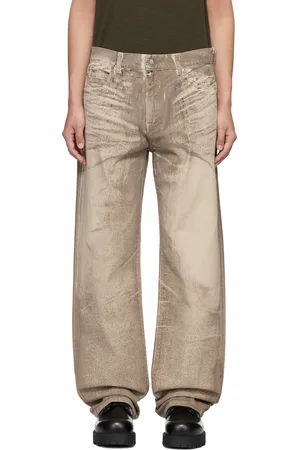 Balmain Beige Loose-Fit Jeans