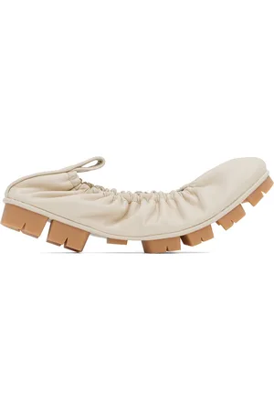 Bottega Veneta Off-White Shore Ballerina Flats