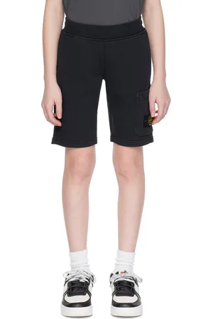Stone Island Kids Navy Patch Shorts