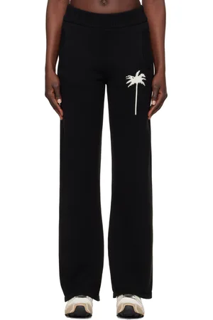 Palm Angels Black Palms Knit Lounge Pants