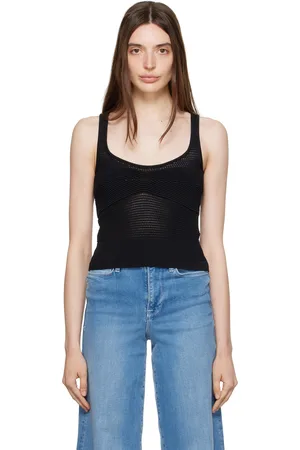 Frame Black Scoop Neck Tank Top