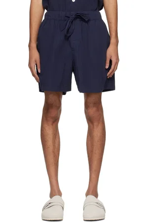Tekla Navy Drawstring Pyjama Shorts