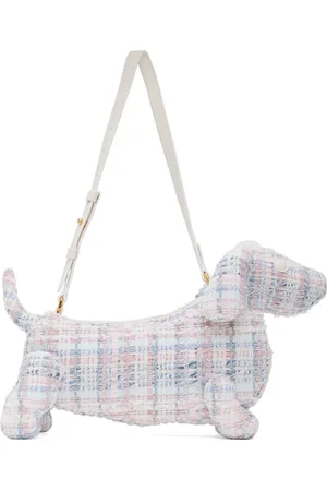 Thom Browne White & Pink Hector Bag