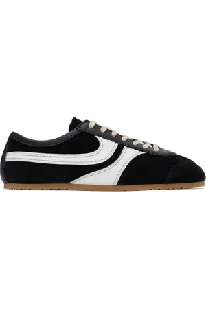 DRIES VAN NOTEN Black & White Suede Sneakers