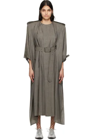 JUNYA WATANABE Gray Glencheck Trench Coat