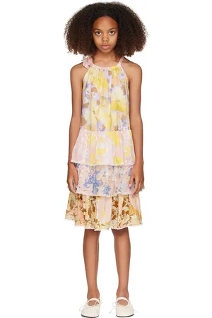 ZIMMERMANN Kids Multicolor Pop Tiered Halter Dress