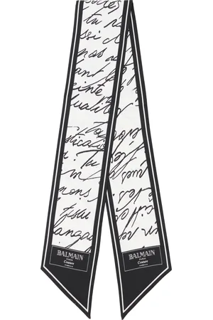 Balmain Black & White Printed Silk 