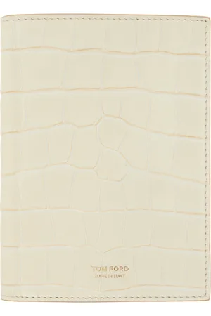 Tom Ford Off-White Shiny Croc T Line Passport Holder