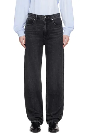 Alexander Wang Black EZ Mid-Rise Logo Jeans