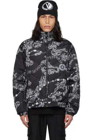 VERSACE Black Reversible Down Jacket