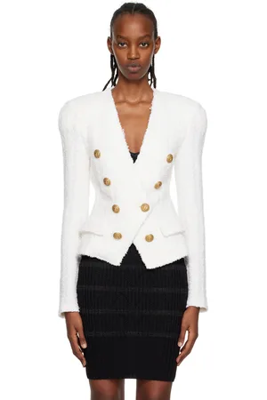 Balmain Off-White Buttoned Blazer
