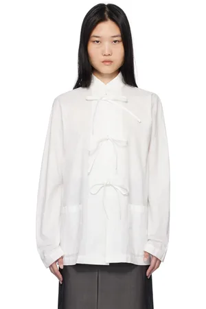 AO Yes Mandarin Collar Jacquard Shirt