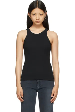 Totême Black Curved Rib Tank Top