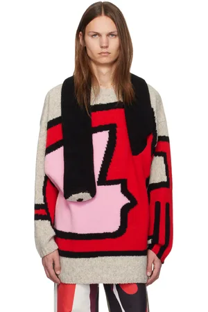 WALTER VAN BEIRENDONCK Gray Moon Eye Sweater