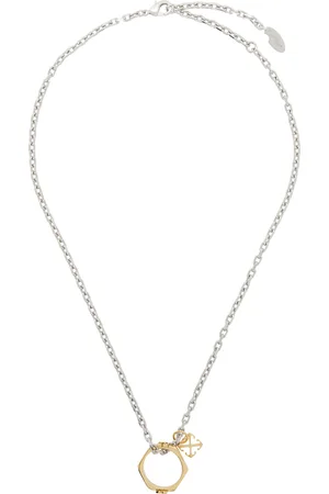 OFF-WHITE Silver & Gold Bicolor Arrow Necklace