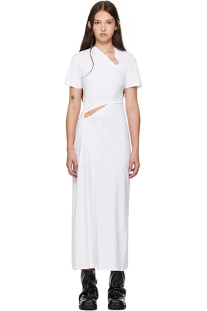Paco rabanne White Long Piercing Maxi Dress