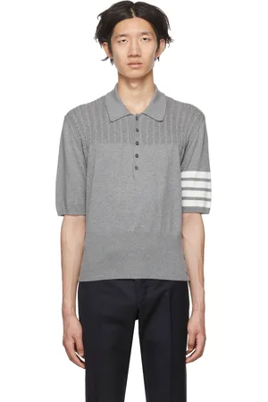 Thom Browne Gray 4-Bar Polo