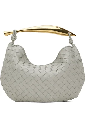 Bottega Veneta Gray Sardine Top Handle Bag