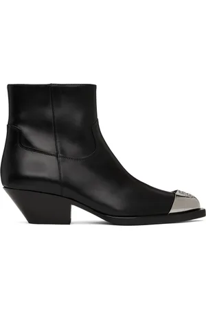 Givenchy Black Western Leather Ankle Boots