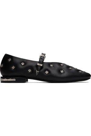 TOGA PULLA Black Mary Jane Ballerina Flats