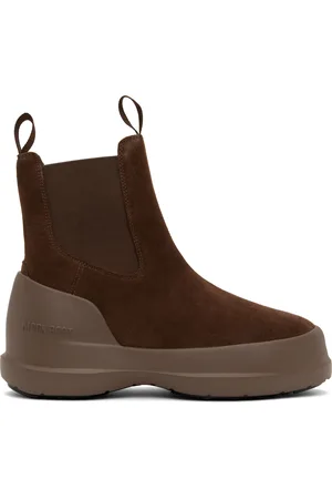Moon Boot Brown Luna Suede Chelsea Boots