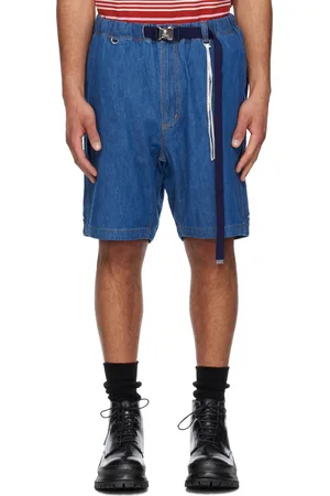 MASTERMIND Blue Belted Easy Denim Shorts