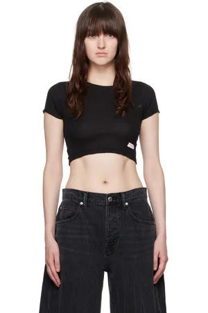 Alexander Wang Black Cropped T-Shirt