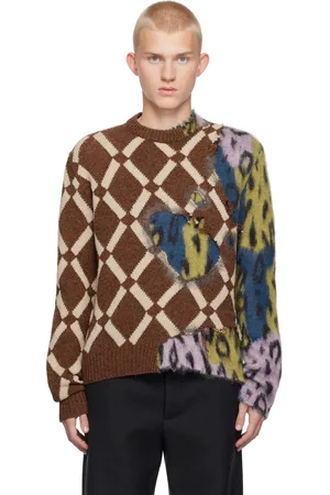 Marni Multicolor Argyle Two-In-One Sweater