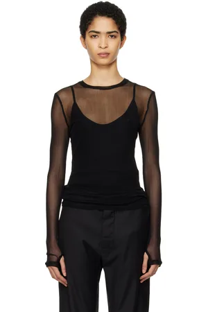 Silk Laundry Mesh Long Sleeve T-shirt
