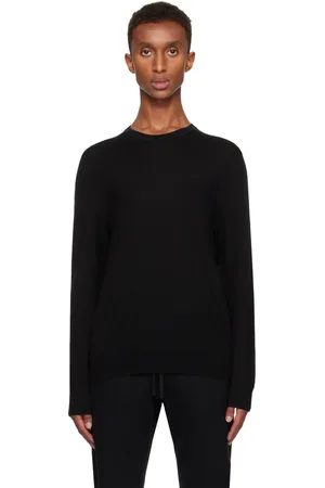 Reigning Champ Black Lightweight Merino Harry Crewneck Sweater