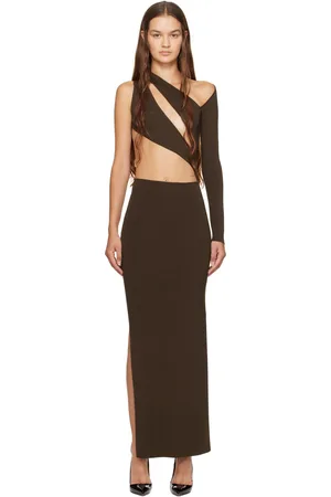 AYA MUSE Brown Cutout Maxi Dress