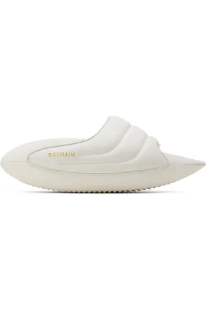 Balmain White B-IT Mules