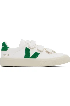 Veja White & Green Recife Leather Sneakers