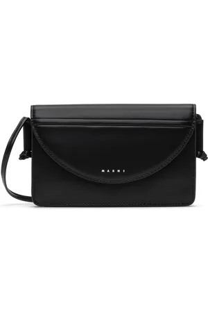 Marni Kids Black Mini Faux-Leather Bag