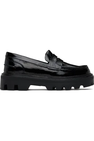 RAG&BONE Black Quinn Leather Loafers