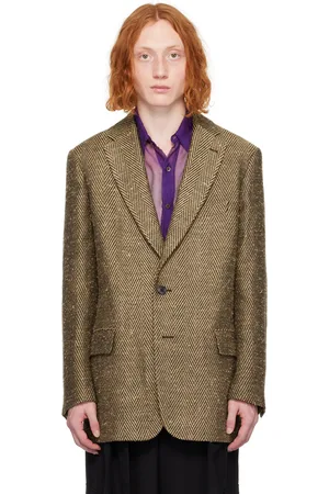 DRIES VAN NOTEN Beige Notched Lapel Blazer