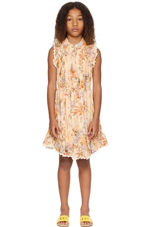 ZIMMERMANN Kids Beige Tallow Flip Dress