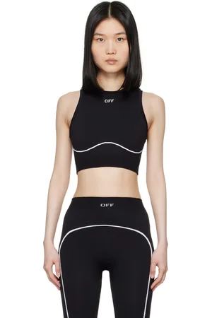 OFF-WHITE Black Off Stamp Seamless Sport Bra
