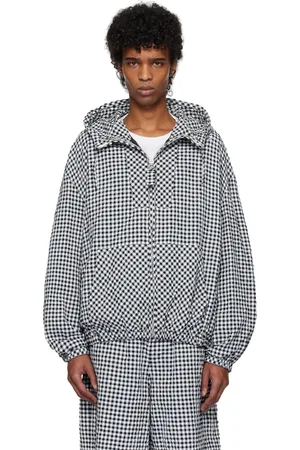 Marni Black & White Gingham Seersucker Hooded Jacket