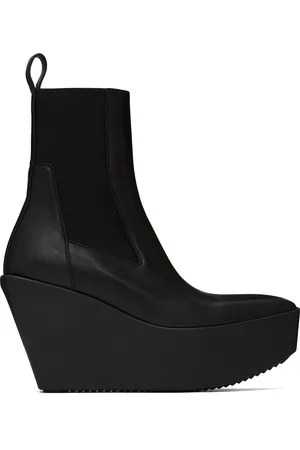 Rick Owens Black Porterville Sliver Platform Beatle Boots