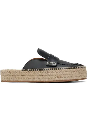 J.W.Anderson Black Leather Espadrilles