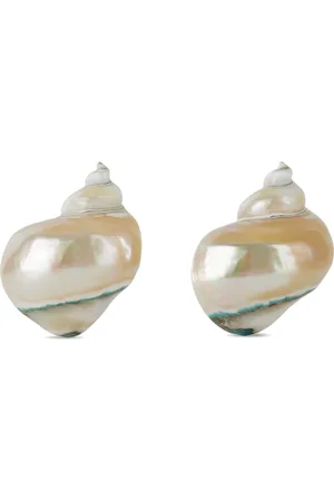 Gohar World Off-White Shell Napkin Ring Set