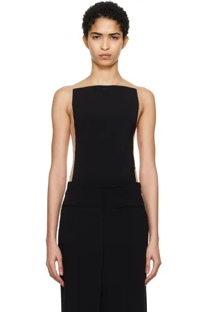 Courrèges Black & Beige Illusion Bodysuit