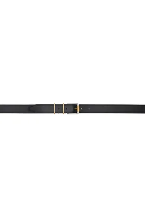 The Row Black Small Metallic Loop Belt