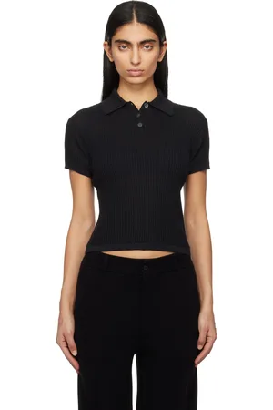 Guest In Residence Black Shrunken Polo