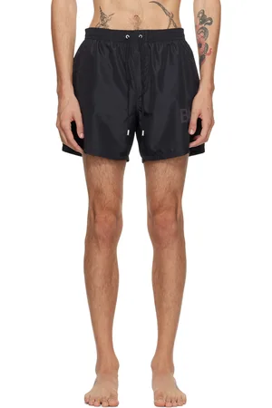 Balmain Black Printed Swim Shorts